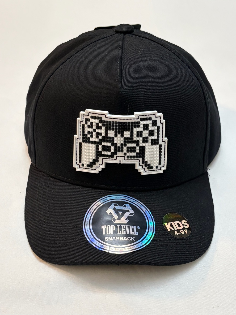 Top Level Kids Gaming Controller Snapback Hat Black Ages 4-9 NWT